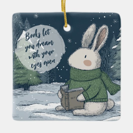 Reading Quote Ornament for Book Lovers (Voorkant)