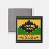 Reading Railroad, Bee Line Service Magneet (Voorkant / Achterkant)