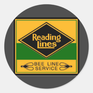 Reading Railroad, Bee Line Service Ronde Sticker