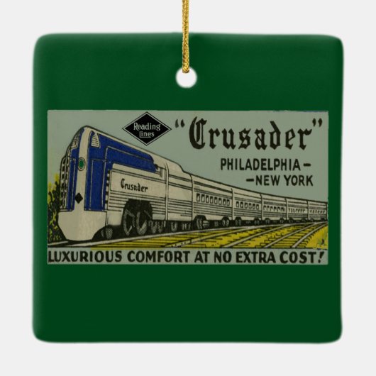 Reading Railroad Crusader 1937 Ceramic Ornament (Achterkant)