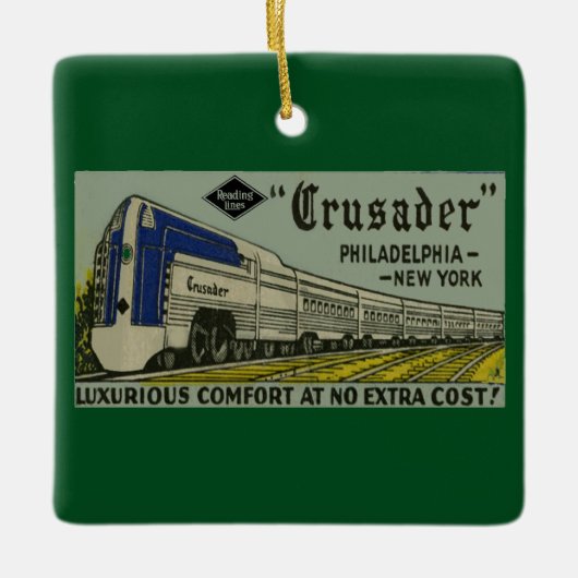Reading Railroad Crusader 1937 Ceramic Ornament (Voorkant)