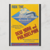 Reading Railroad Crusader Train 1937 Briefkaart (Voorkant)