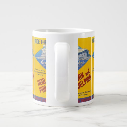 Reading Railroad Crusader Train 1937 Jumbo Mok (Achterkant)