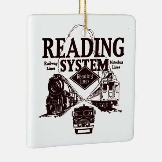 Reading Railroad Kerstversier Keramisch Ornament (Rechts)