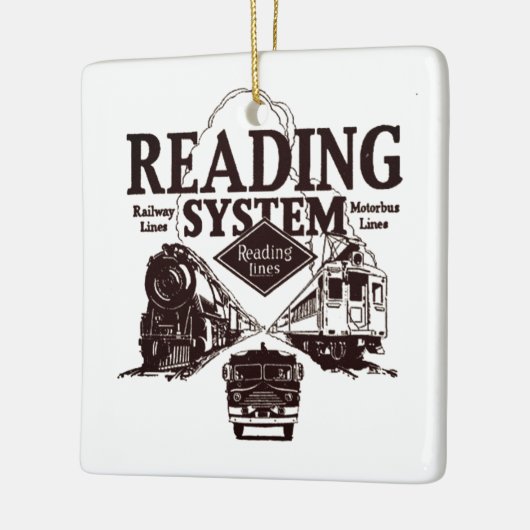 Reading Railroad Kerstversier Keramisch Ornament (Links)