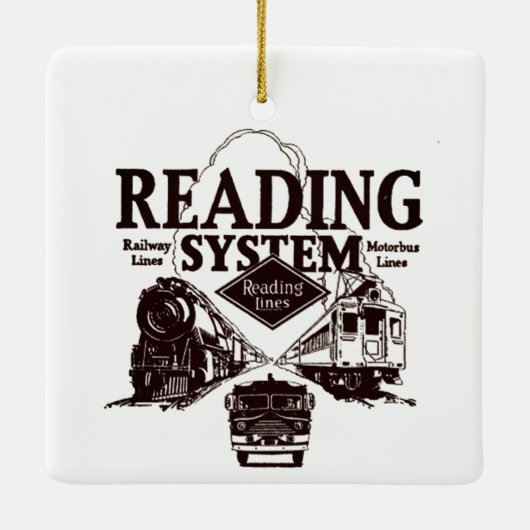 Reading Railroad Kerstversier Keramisch Ornament (Achterkant)
