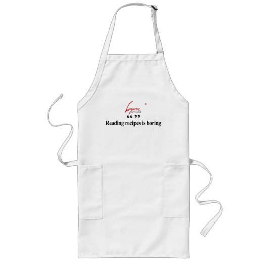 Reading recipes is boring Apron Lang Schort (Voorkant)