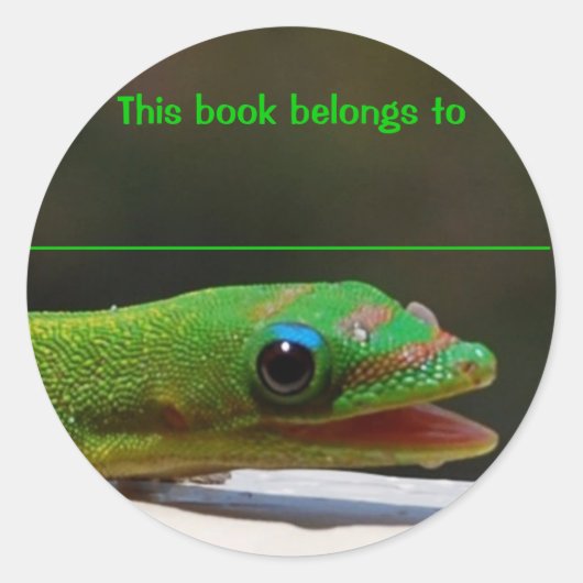 Reading Reptile Dit boek behoort toe aan Ronde Sticker (Voorkant)