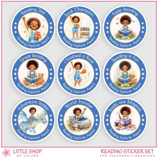 Reading Reward for Kids Teacher Classroom Award Sticker