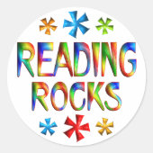 READING ROCKS RONDE STICKER (Voorkant)