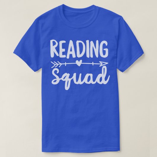 Reading Squad Teacher Gift Arrow T-shirt (Design voorkant)