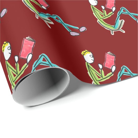 Reading Stickman Cadeaupapier (Rol Hoek)