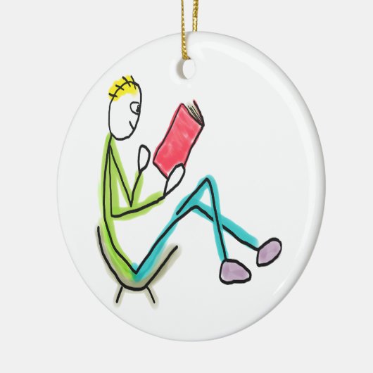 Reading Stickman Keramisch Ornament (Links)