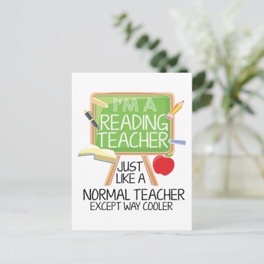 Reading Teacher Briefkaart (Staand voorkant)