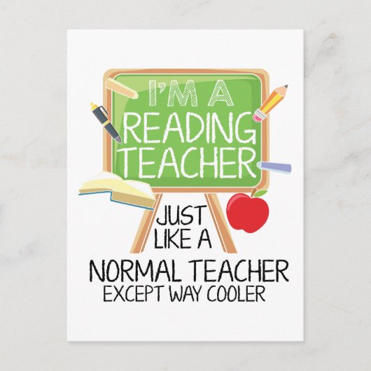 Reading Teacher Briefkaart (Voorkant)