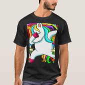 Reading Teacher Dabbing Unicorn Elementary School  T-shirt (Voorkant)