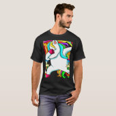 Reading Teacher Dabbing Unicorn Elementary School  T-shirt (Voorkant volledig)
