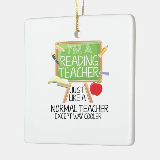 Reading Teacher Keramisch Ornament (Links)