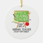 Reading Teacher Keramisch Ornament (Voorkant)