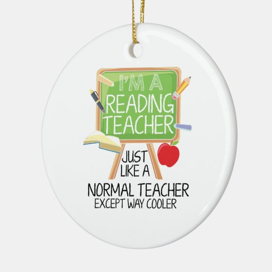 Reading Teacher Keramisch Ornament (Links)