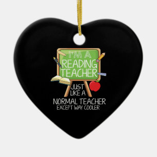 Reading Teacher Keramisch Ornament