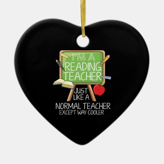 Reading Teacher Keramisch Ornament (Voorkant)