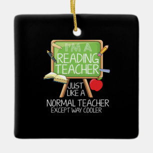 Reading Teacher Keramisch Ornament