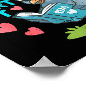 Reading Teacher Valentine Day Read Your Heart Out  Poster (Hoek)