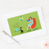 Reading Woman Stickers (Envelop)