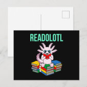 Readolotl Kawaii Animal Axolotl Lover Pet Owner Gr Uitnodiging Briefkaart (Voorkant / Achterkant)
