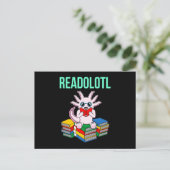Readolotl Kawaii Animal Axolotl Lover Pet Owner Gr Uitnodiging Briefkaart (Staand voorkant)