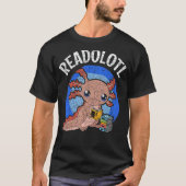 Readolotl Salamander Reading Books Bookworm Axolo T-shirt (Voorkant)