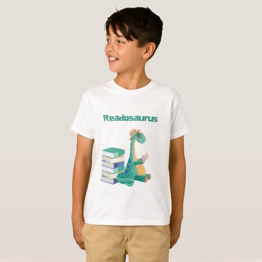 readosaurus dinosaur - boek t-shirt (Voorkant volledig)
