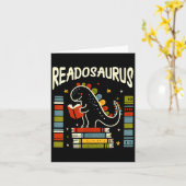 Readosaurus Funny Dinosaur Boek Lezen Lover Mannen Kaart (Gele Bloem)