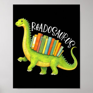 Readosaurus grappige dinosaurus boek liefhebber bo poster