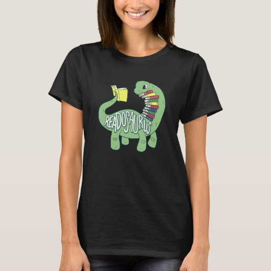 Readosaurus voor het lezen van boeken t-shirt (Voorkant)