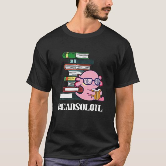 ReadSalotl Grappige Axolotl Boekenworm Bibliotheek T-shirt (Voorkant)