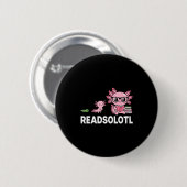 Readsolotl axolotl boekenliefhebber grappig lezen ronde button 5,7 cm (Voorkant /achterkant)