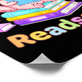 Readsolotl axolotl leest boeken cool lezen kindere poster (Hoek)