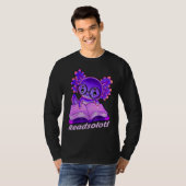Readsolotl Funny Reading Fish Books Lizard Axolotl T-shirt (Voorkant volledig)