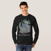 Readsolotl Funny Reading Fish Books Lizard Axolotl T-shirt (Voorkant volledig)