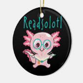 Readsolotl las Book Axolotl Bookwormen Kinder Mam Keramisch Ornament (Links)