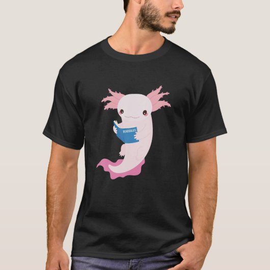 Readsolotl Read Book Axolotl Reading The Walking F T-shirt (Voorkant)