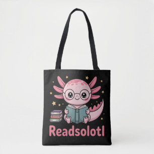Readsolotl – Schattige Axolotl Boekliefhebber Tote Bag