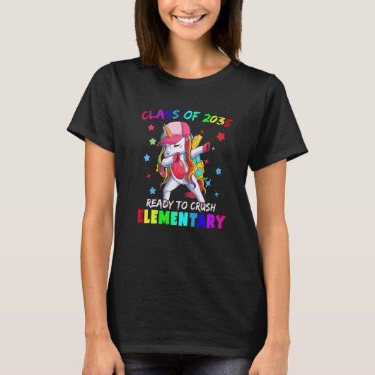 Ready Crush Elementary 2035 Dabbing Unicorn Back T T-shirt (Voorkant)