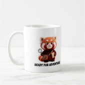 Ready For Adventure Cute Red Panda Explorer Koffiemok (Links)