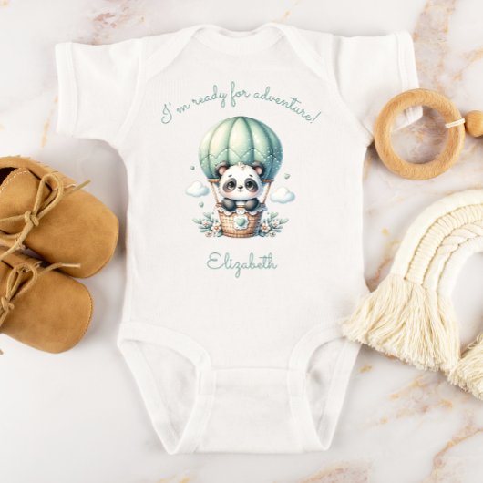 Ready for Adventure Personalized Panda Balloon Romper