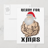 Ready for christmas musculus Santa Claus Feestdagenkaart (Voorkant / Achterkant)