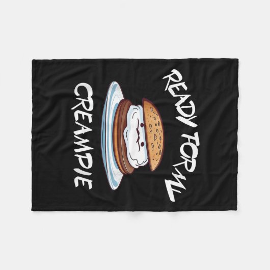 Ready For My Creame Funny  Fleece Deken (Voorkant (Horizontaal))