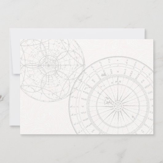 Ready for Take Off L Initial Wedding Invitation Kaart (Achterkant)